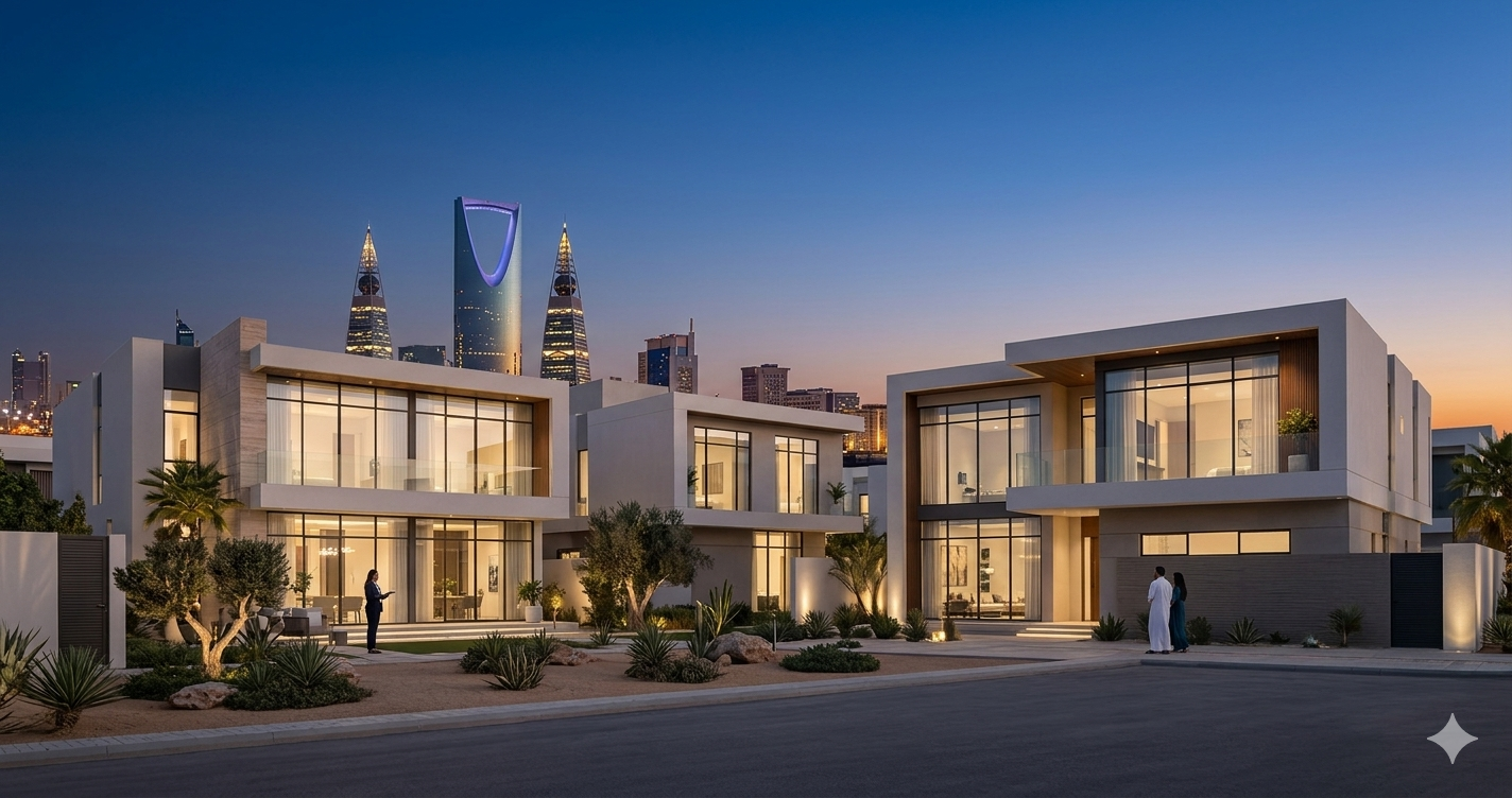 مشروع فلل فاخرة في الرياض مع أفق المدينة